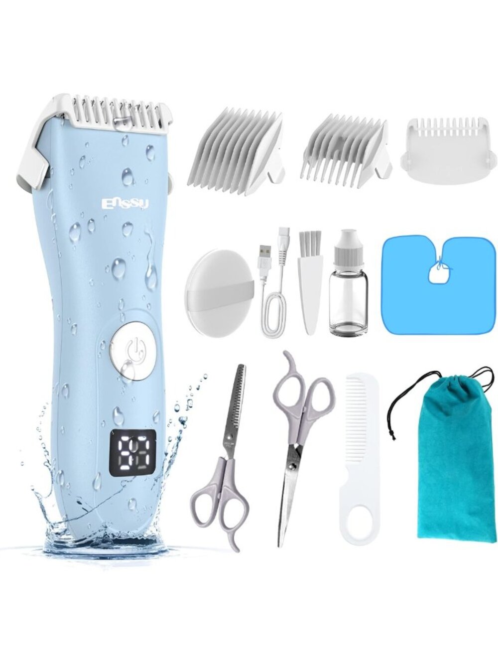 Quiet Baby Hair Clippers - Professional Trimmer for Kids & Toddlers, Safe & Easy